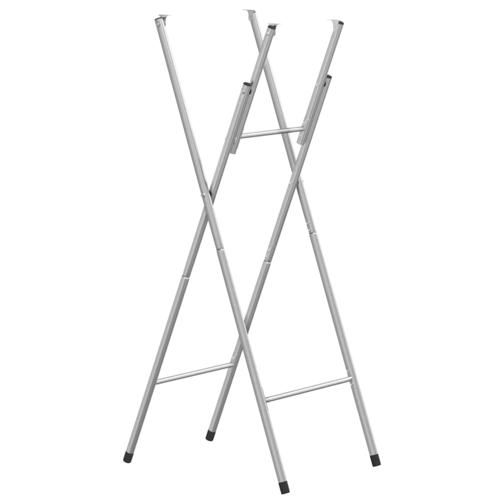 Gambe Pieghevoli per Tavolo da Bar Argento 45x53x108 cm Acciaio - homemem39