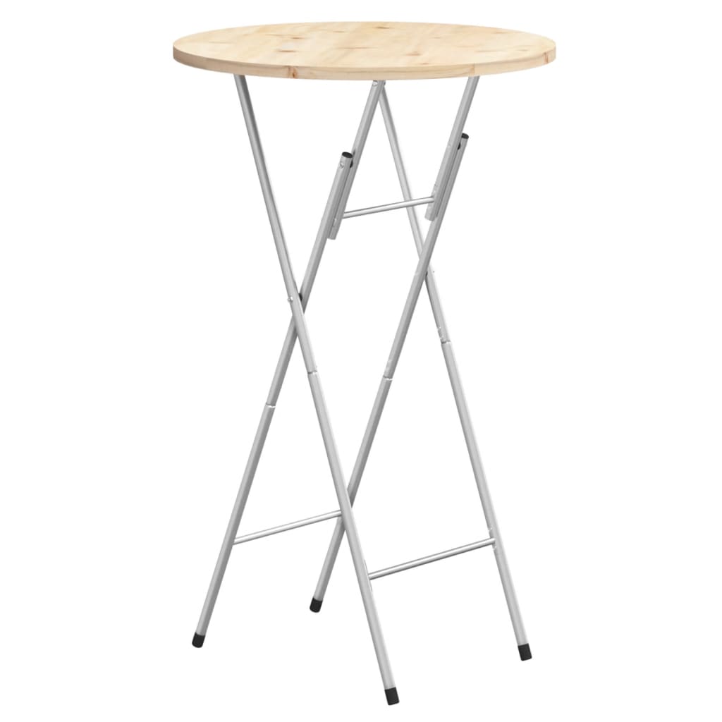 Gambe Pieghevoli per Tavolo da Bar Argento 45x53x108 cm Acciaio - homemem39