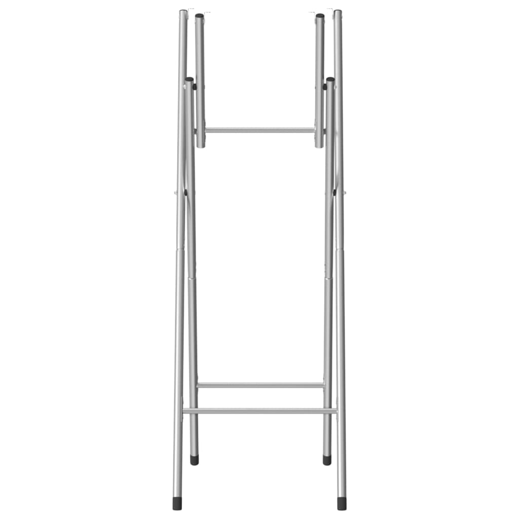 Gambe Pieghevoli per Tavolo da Bar Argento 45x53x108 cm Acciaio - homemem39