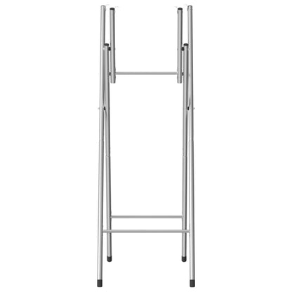 Gambe Pieghevoli per Tavolo da Bar Argento 45x53x108 cm Acciaio - homemem39