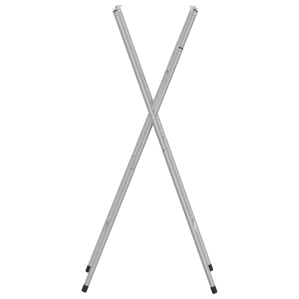 Gambe Pieghevoli per Tavolo da Bar Argento 45x53x108 cm Acciaio - homemem39