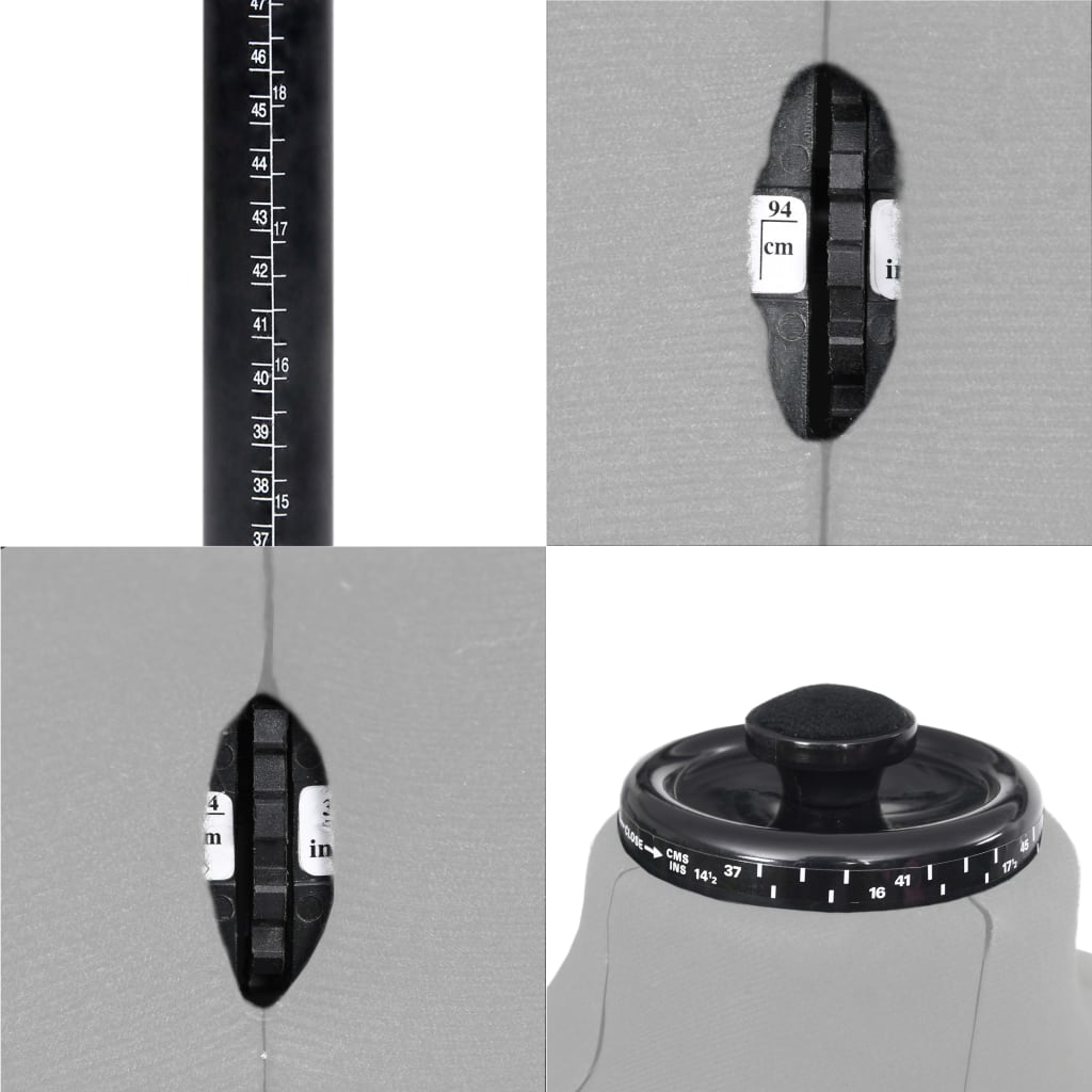 Manichino Maschile Regolabile Grigio Taglia 37-45 - homemem39