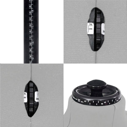 Manichino Maschile Regolabile Grigio Taglia 37-45 - homemem39