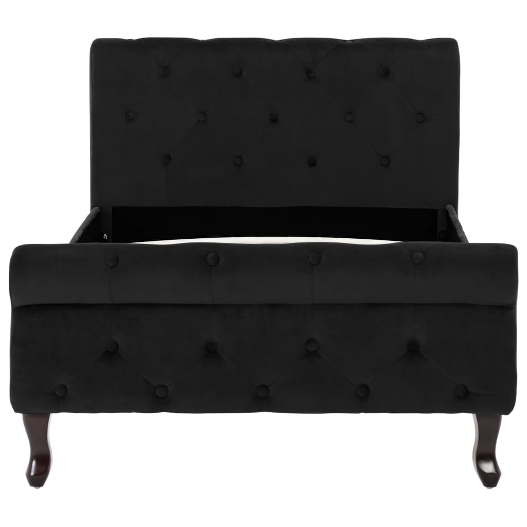 Giroletto Nero in Velluto 90x200 cm | homemem39