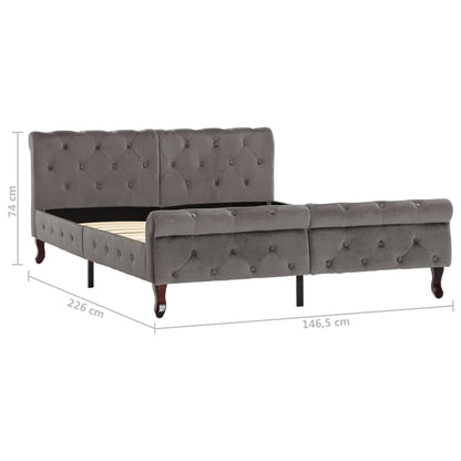 Giroletto Grigio in Velluto 140x200 cm | homemem39