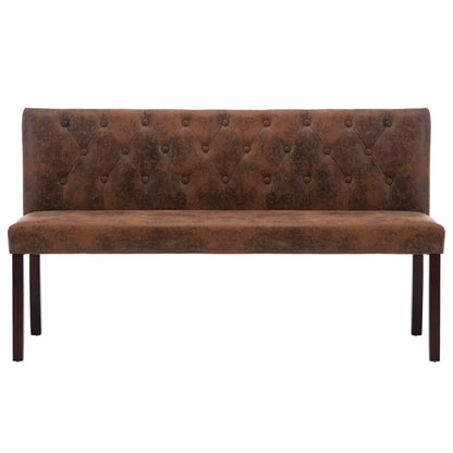 Panca 148,5 cm Marrone in Similpelle Scamosciata - homemem39