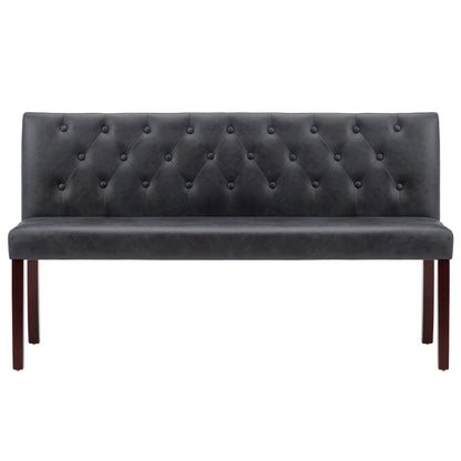 Panca 148,5 cm Grigia in Similpelle Scamosciata - homemem39