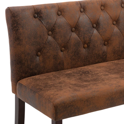 Panca 120 cm Marrone in Similpelle Scamosciata | homemem39