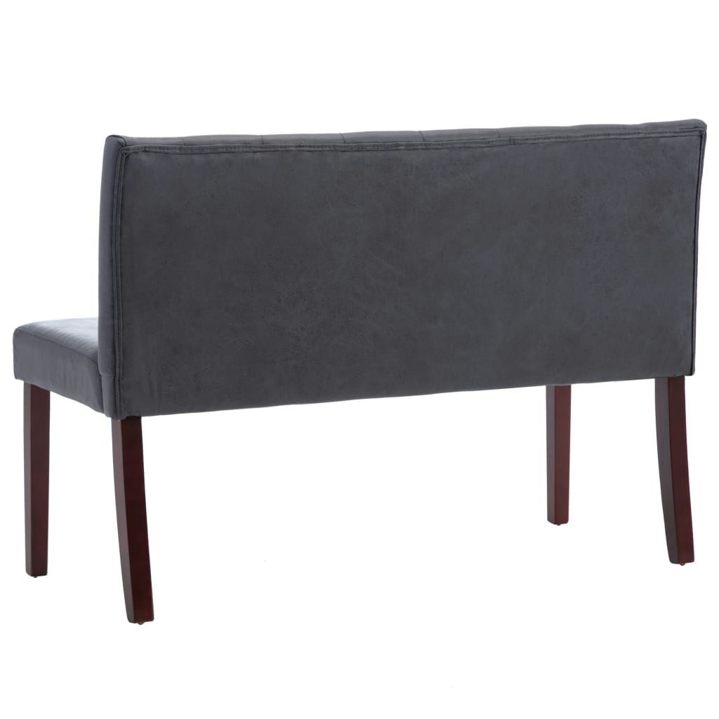 Panca 120 cm Grigia in Similpelle Scamosciata | homemem39