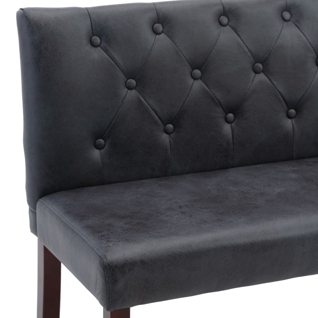 Panca 120 cm Grigia in Similpelle Scamosciata | homemem39