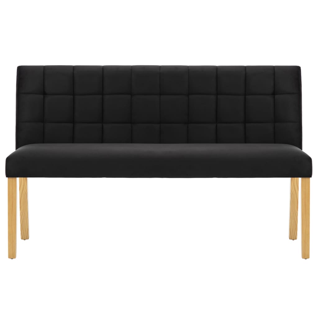 Panca 140 cm Nera in Velluto | homemem39
