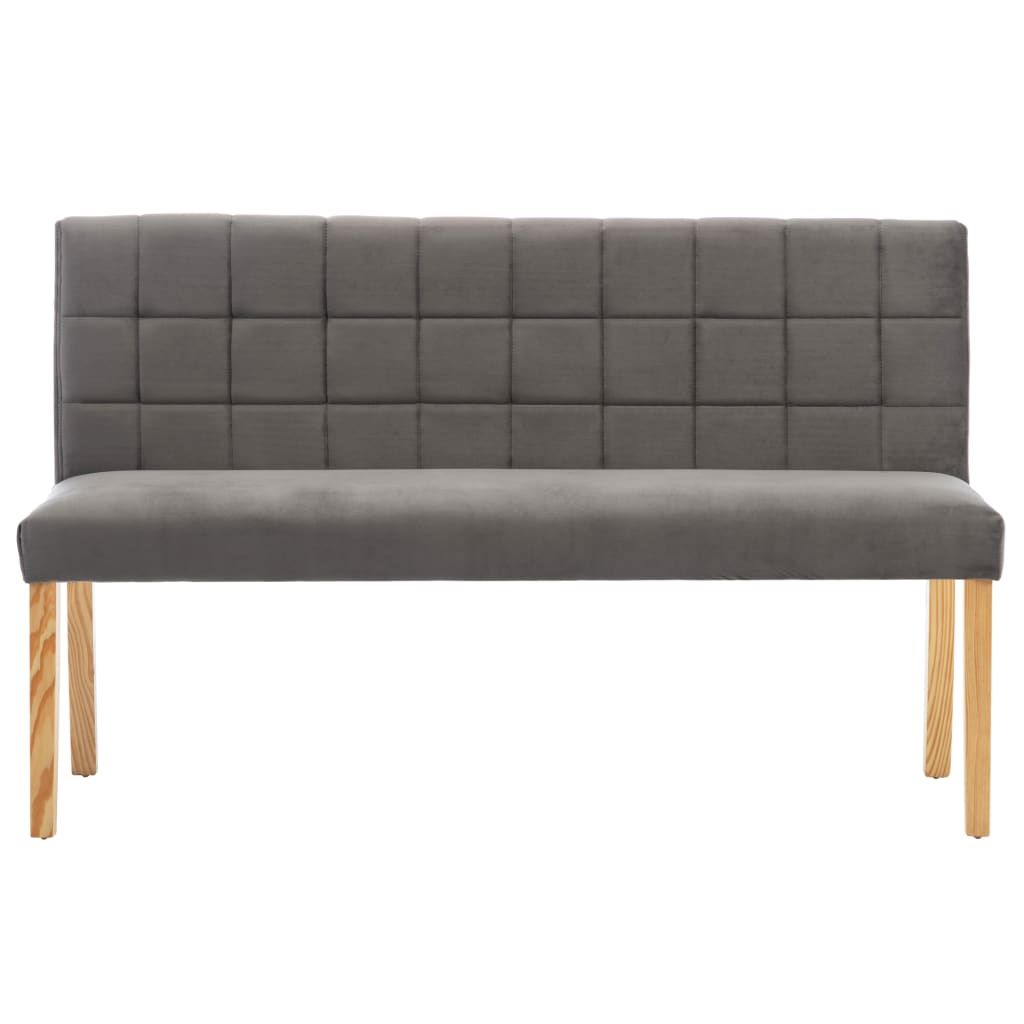 Panca 140 cm Grigia in Velluto | homemem39