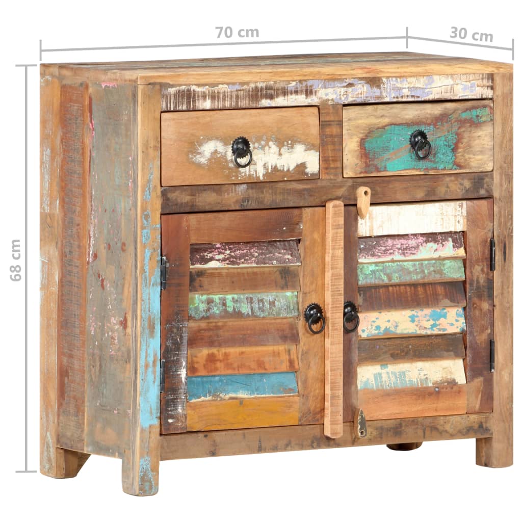 Credenza 70x30x68 cm in Legno Massello di Recupero - homemem39