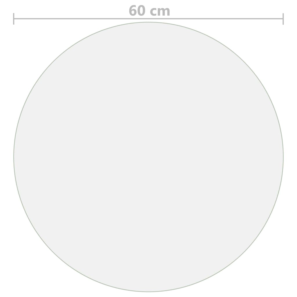 Protezione Tavolo Trasparente Ø 60 cm 1,6 mm in PVC | homemem39