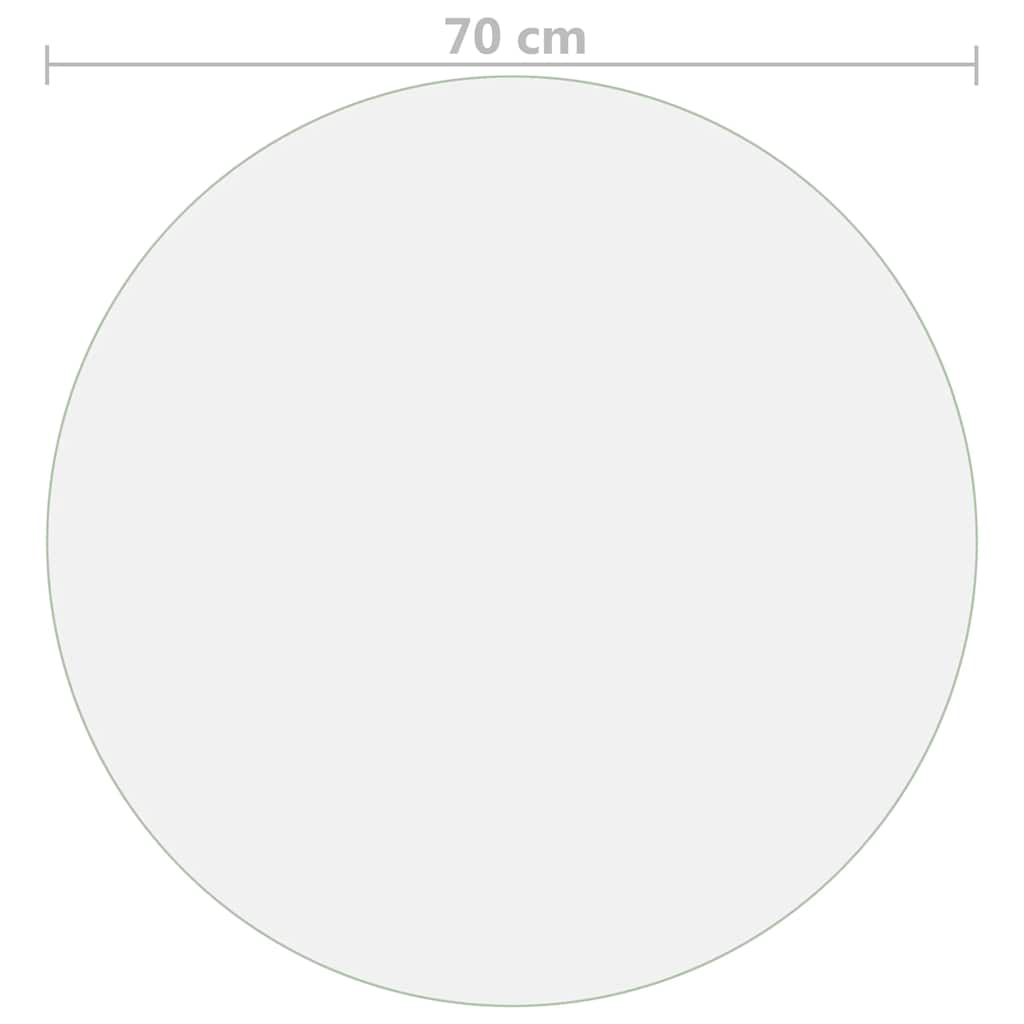 Protezione Tavolo Trasparente Ø 70 cm 1,6 mm in PVC | homemem39