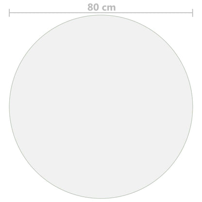 Protezione Tavolo Trasparente Ø 80 cm 2 mm in PVC - homemem39