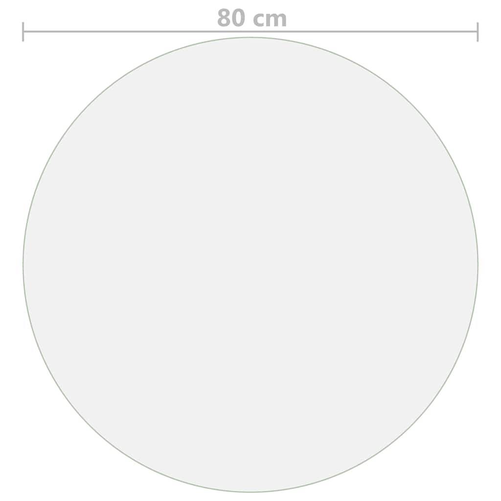 Protezione Tavolo Trasparente Ø 80 cm 1,6 mm in PVC