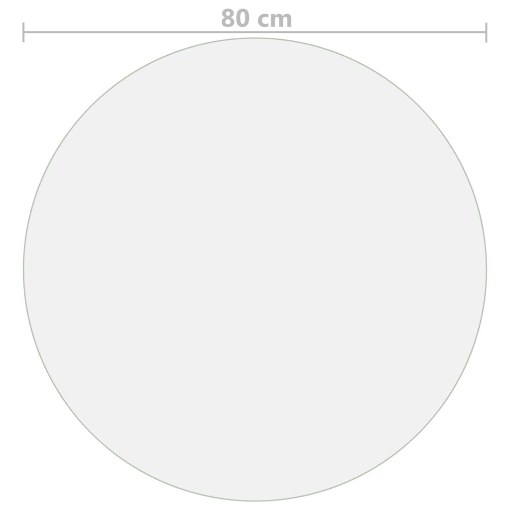 Protezione Tavolo Opaca Ø 80 cm 1,6 mm in PVC - homemem39