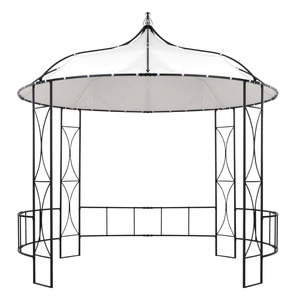 Gazebo 300x290 cm Bianco Rotondo | homemem39