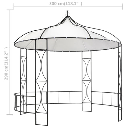 Gazebo 300x290 cm Bianco Rotondo | homemem39