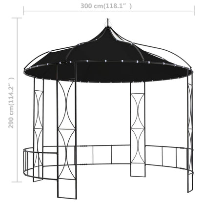 Gazebo 300x290 cm Antracite Rotondo | homemem39