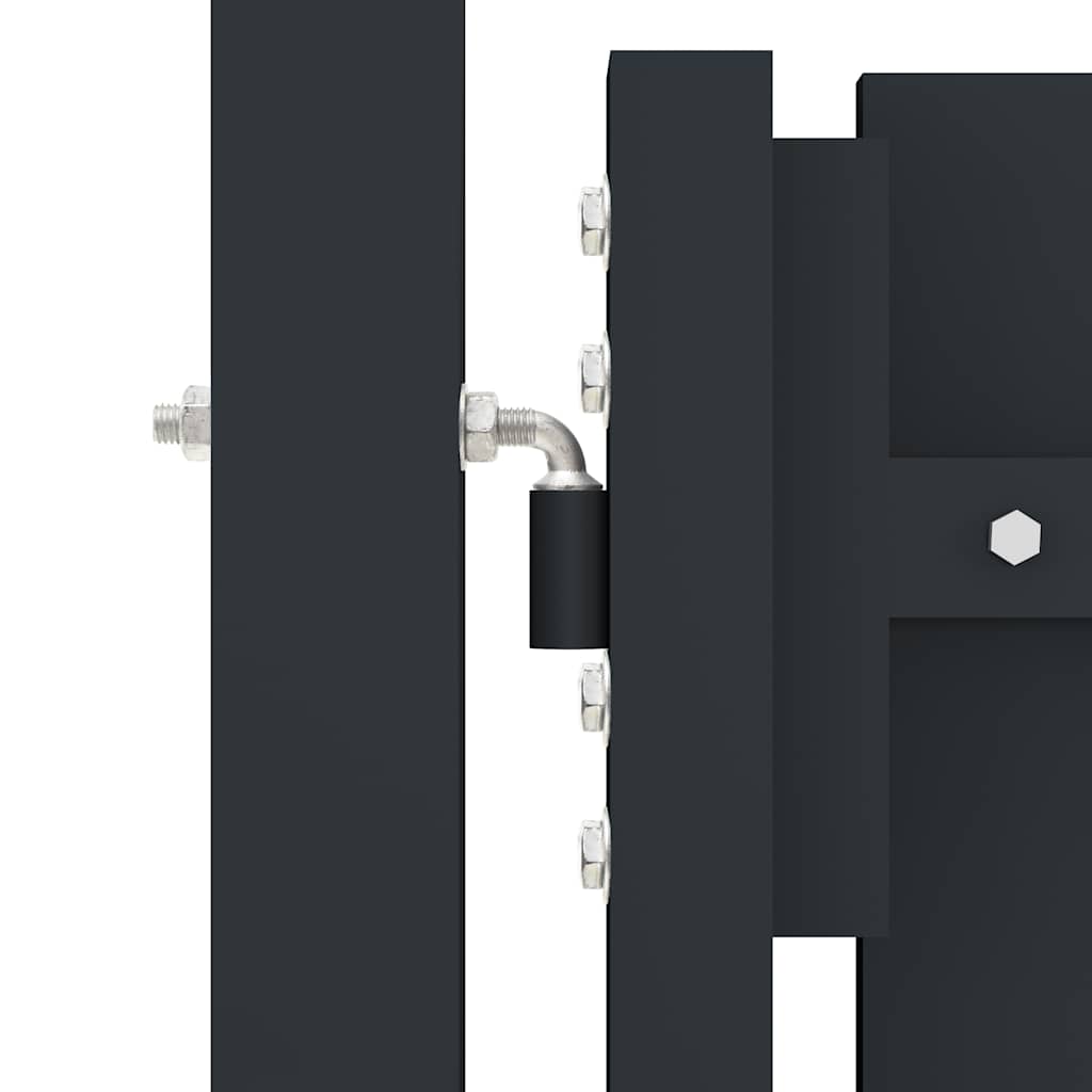 Cancello per Recinzione a doppia Porta in Acciaio 300x150 cm Antracite | homemem39