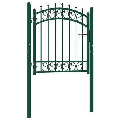 Cancello per recinzione EMMEN con punte in acciaio 103x97 cm verde | homemem39