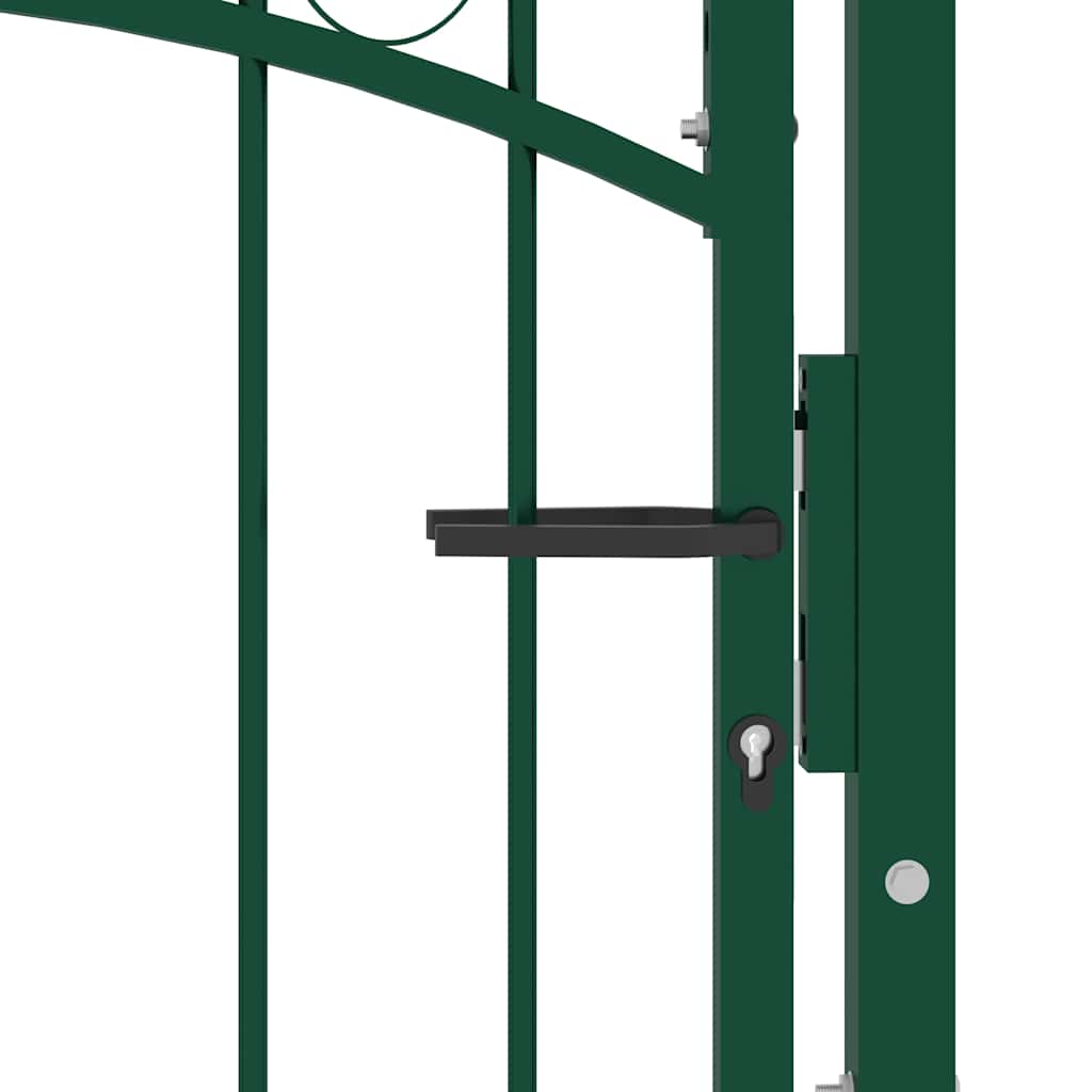 Cancello per recinzione EMMEN con punte in acciaio 103x97 cm verde | homemem39