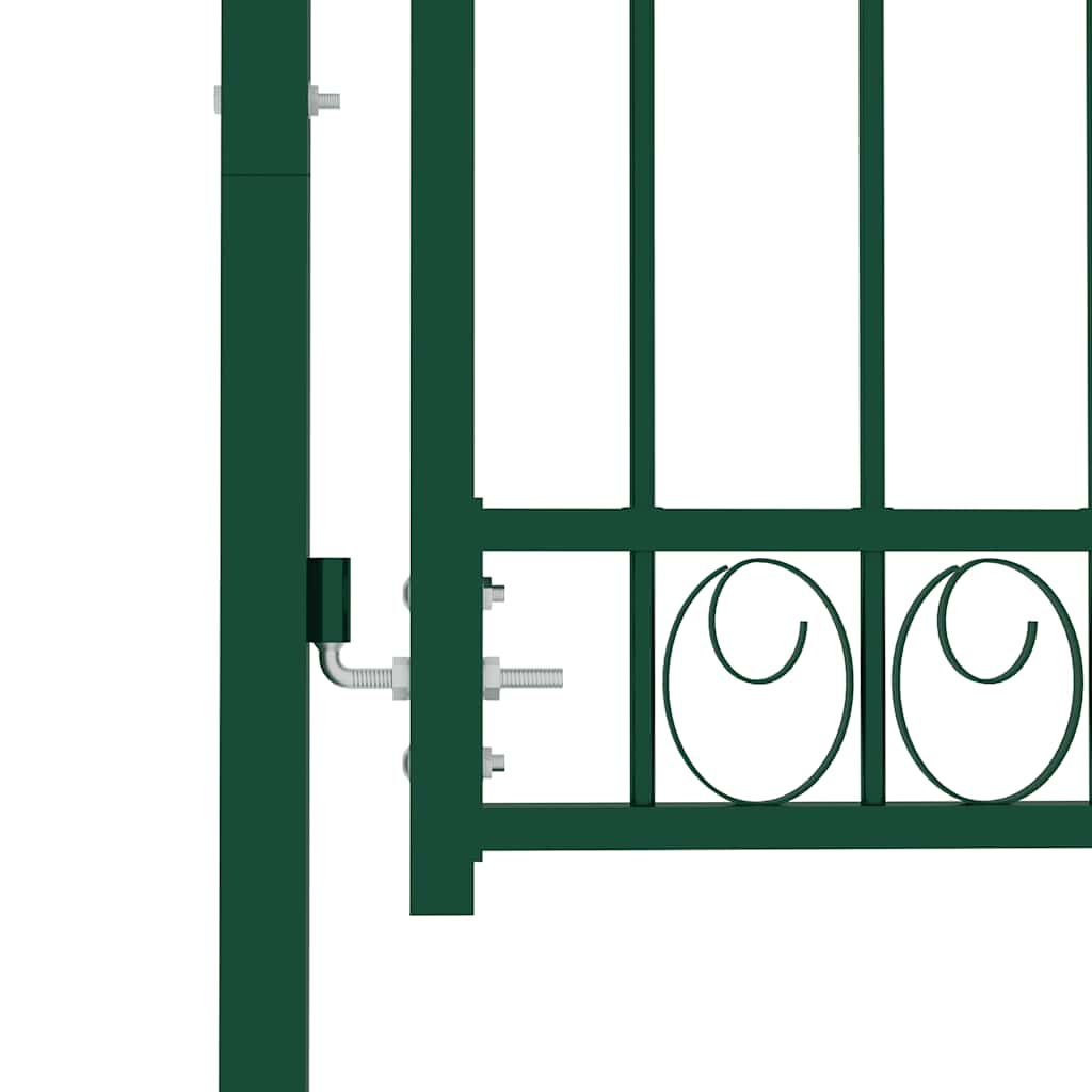 Cancello per recinzione EMMEN con punte in acciaio 103x97 cm verde | homemem39