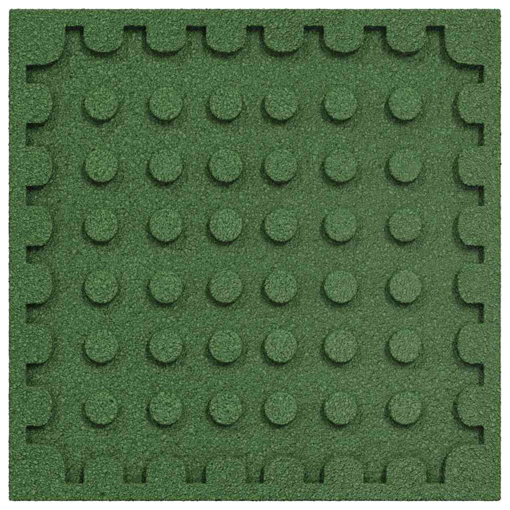Piastrelle Anticaduta 12 pz in Gomma 50x50x3 cm Verde