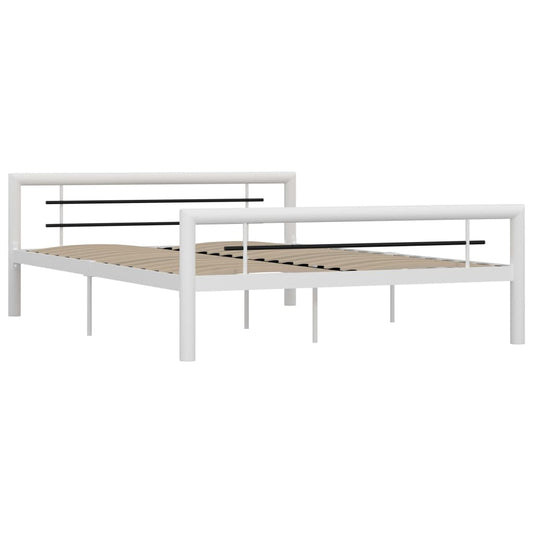 Giroletto Bianco e Nero in Metallo 160x200 cm | homemem39