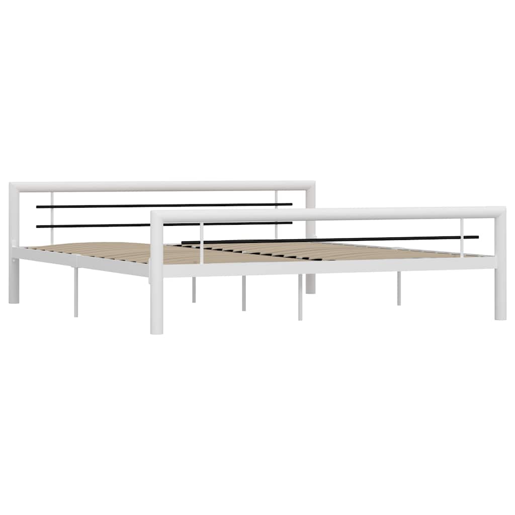 Giroletto Bianco e Nero in Metallo 180x200 cm | homemem39