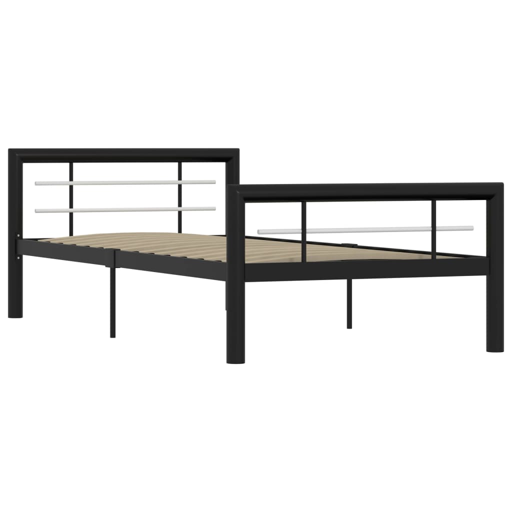 Giroletto Nero e Bianco in Metallo 90x200 cm | homemem39