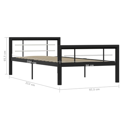 Giroletto Nero e Bianco in Metallo 100x200 cm | homemem39