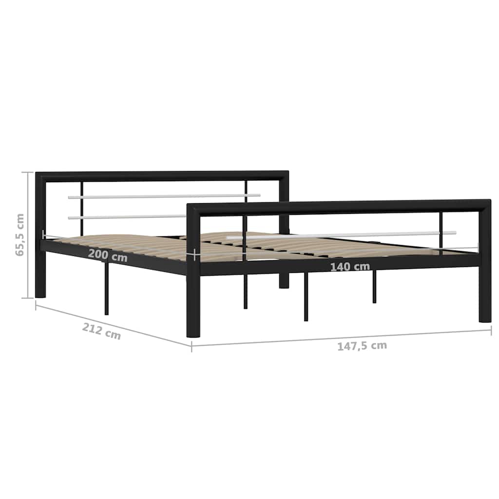 Giroletto Nero e Bianco in Metallo 140x200 cm | homemem39