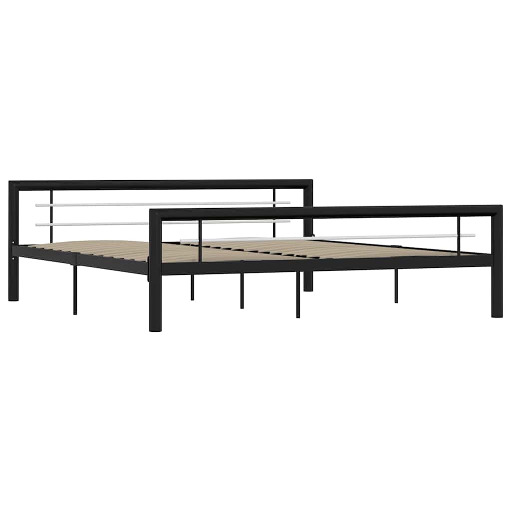 Giroletto Nero e Bianco in Metallo 180x200 cm | homemem39