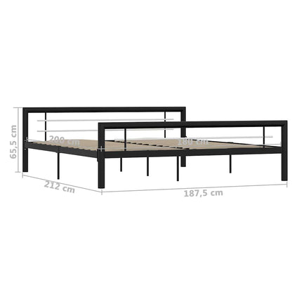 Giroletto Nero e Bianco in Metallo 180x200 cm | homemem39