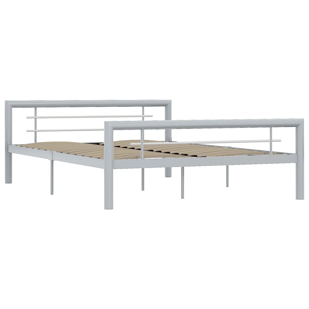 Giroletto Grigio e Bianco in Metallo 140x200 cm | homemem39