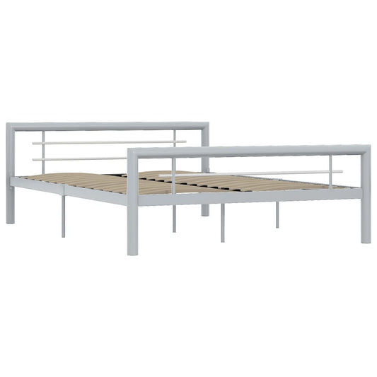 Giroletto Grigio e Bianco in Metallo 140x200 cm | homemem39
