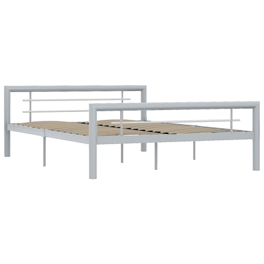 Giroletto Grigio e Bianco in Metallo 160x200 cm | homemem39