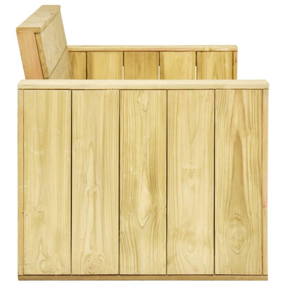 Set Divani da Giardino 3 pz in Legno di Pino Impregnato
