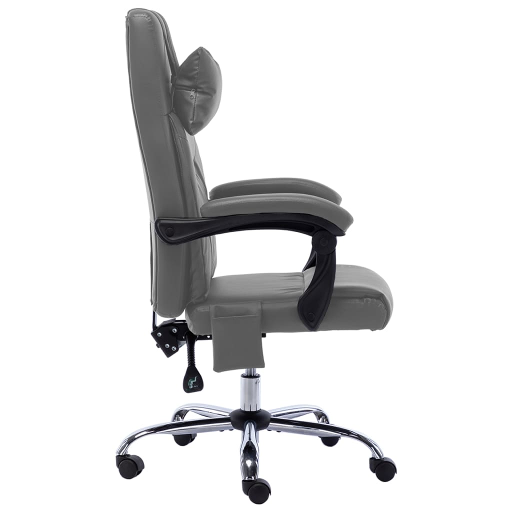 Sedia da Ufficio Massaggiante Antracite in Similpelle | homemem39