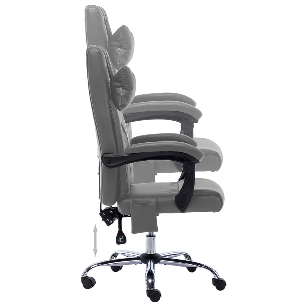 Sedia da Ufficio Massaggiante Antracite in Similpelle | homemem39