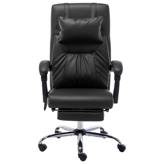 Sedia da Ufficio Massaggiante Nera in Similpelle | homemem39