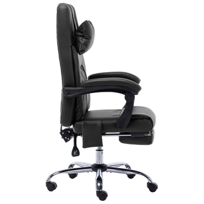 Sedia da Ufficio Massaggiante Nera in Similpelle | homemem39