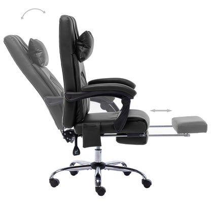 Sedia da Ufficio Massaggiante Nera in Similpelle - homemem39
