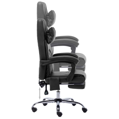 Sedia da Ufficio Massaggiante Nera in Similpelle | homemem39