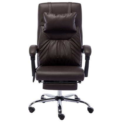 Sedia da Ufficio Massaggiante Marrone in Similpelle - homemem39