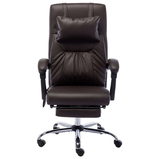 Sedia da Ufficio Massaggiante Marrone in Similpelle - homemem39
