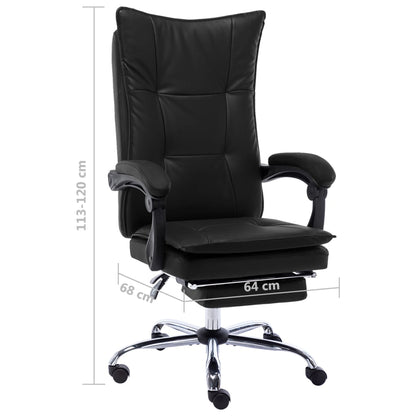 Sedia da Ufficio Nera in Similpelle - homemem39